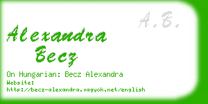 alexandra becz business card